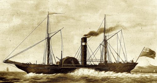1830年代的英国的蒸汽邮轮
