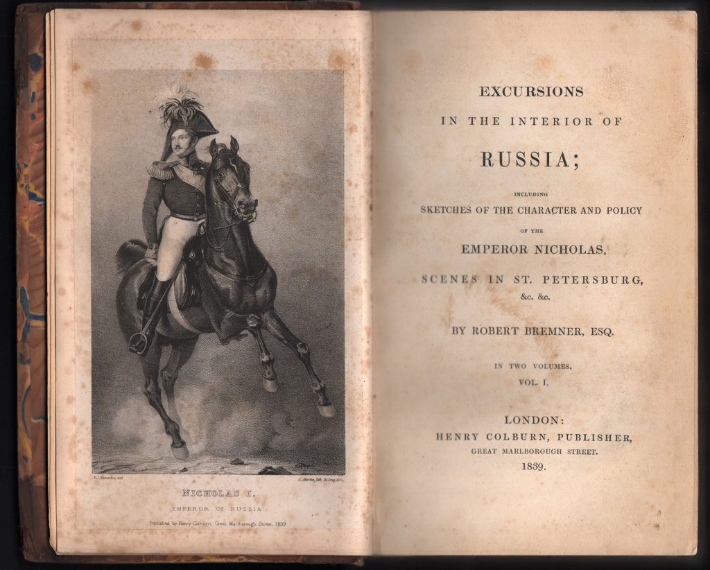 Robert Bremner《俄罗斯内陆游》扉页