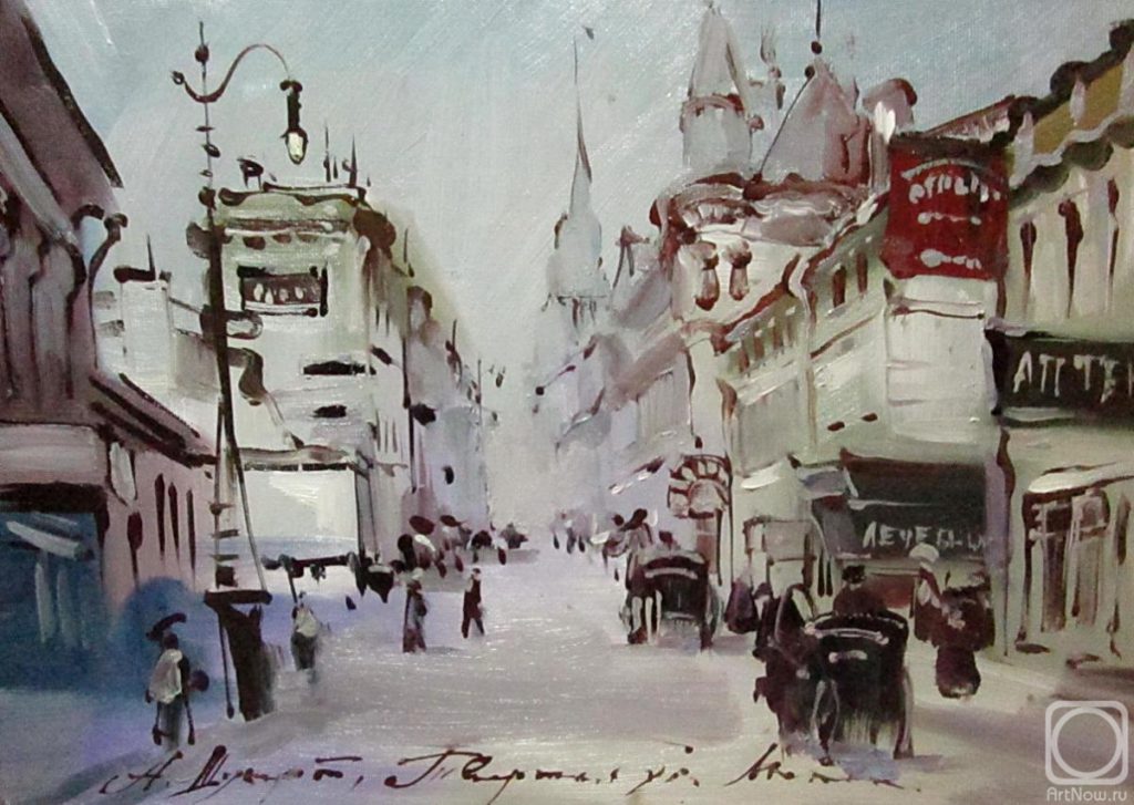 下雪的特维斯特大道,莫斯科