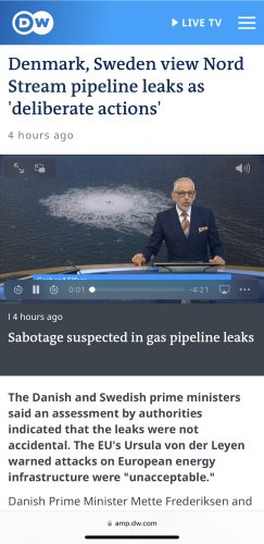 9月28日，北溪漏了。